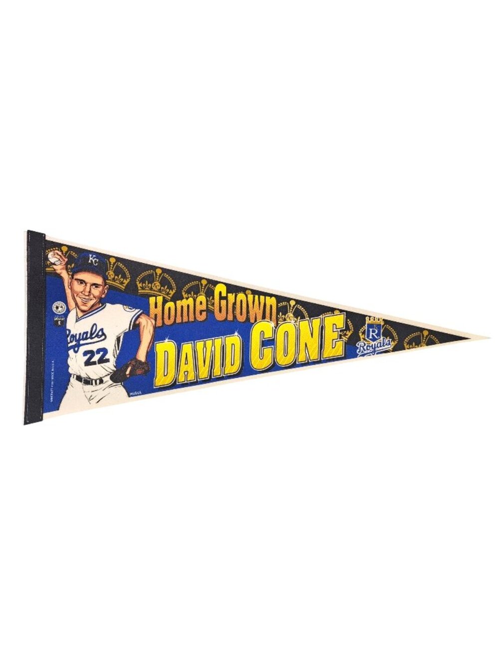 Vintage David Cone Kansas City Royals Wincraft MLB Pennant Home Grown Baseball